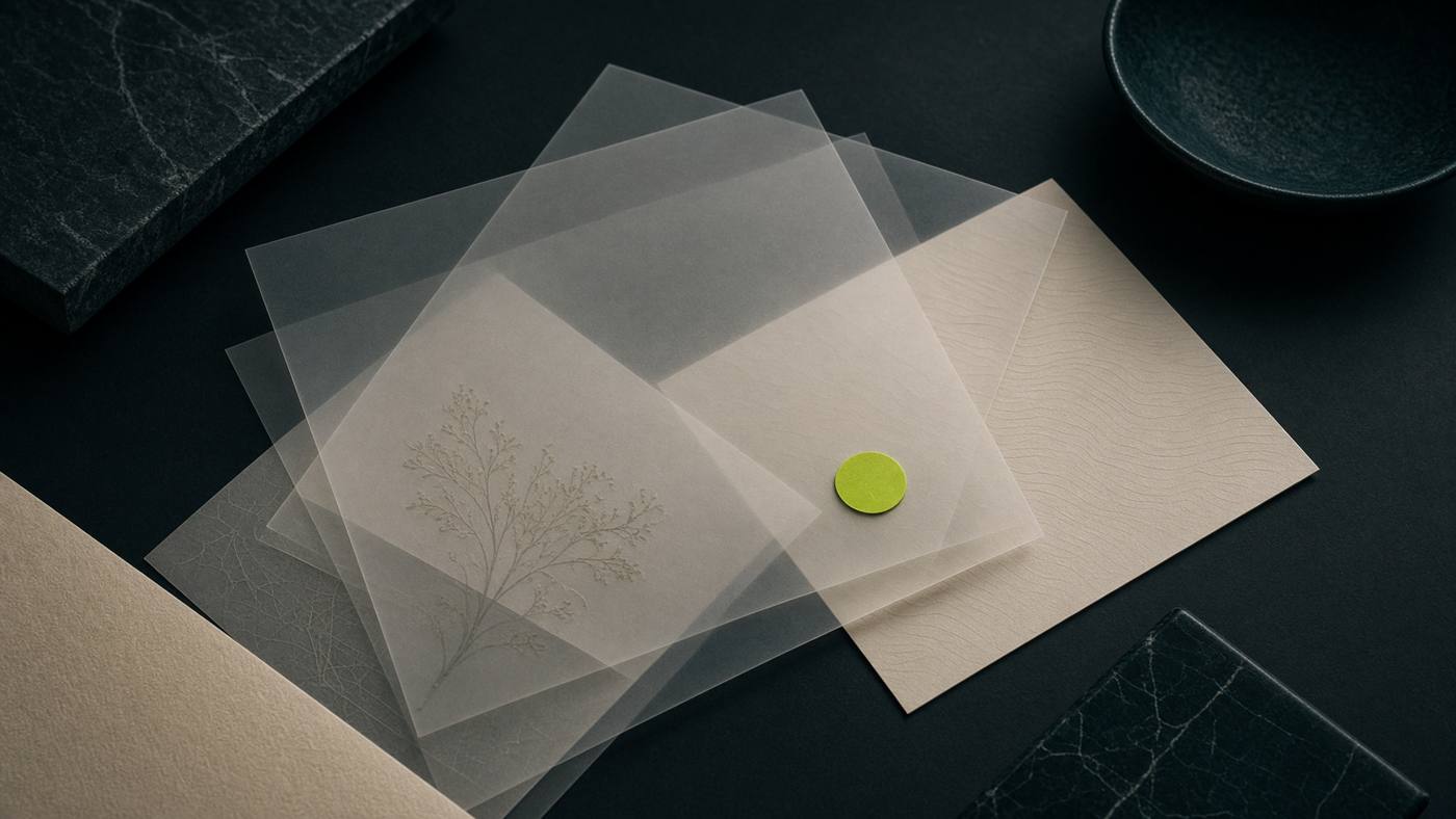 Frosted glass cards on a dark desk with one lime marker, illustrating Google AI Overviews optimization