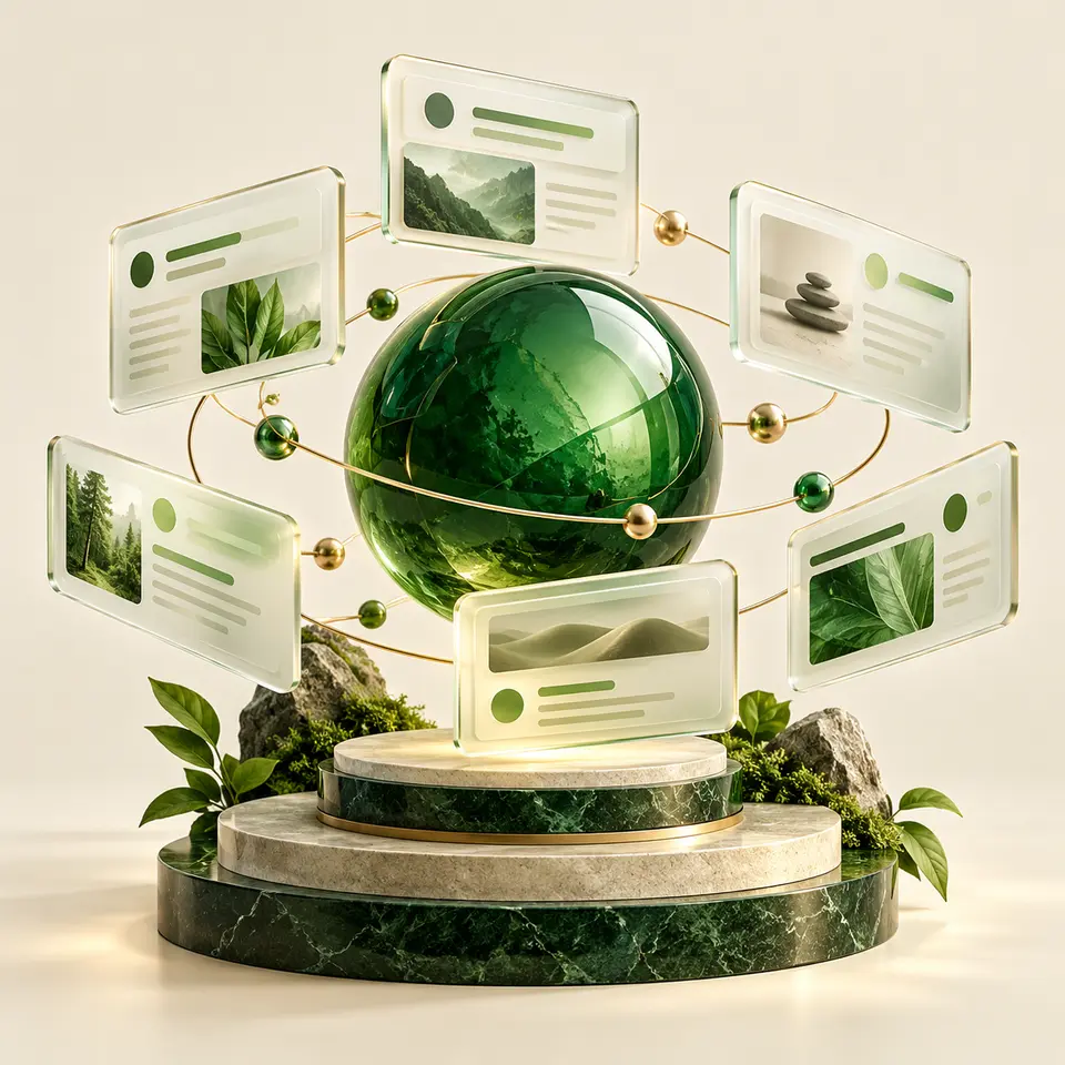 AI SEO: Presence service illustration